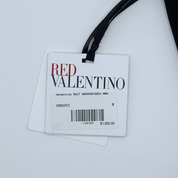 NWT RED Valentino Bow Detail Stretch Crepe Long Sleeve Tuxedo Jumpsuit in Black - Picture 7 of 16